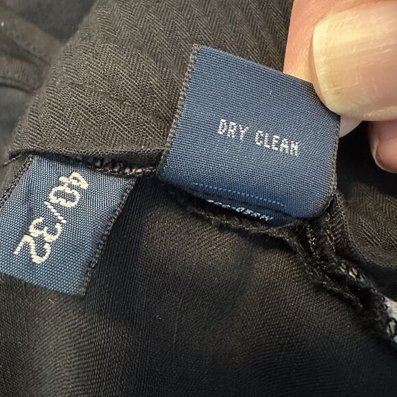 Polo Ralph Lauren Men's Silk Linen Pants Size 40x32 Black Classic Fit Trousers - Picture 7 of 10